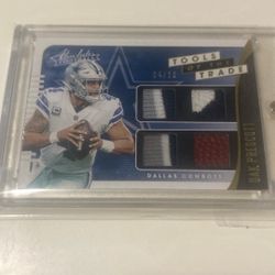 Dak PRESCOTT patch Jersey # 4/10 2019 Panini Absolute DALLAS Cowboys