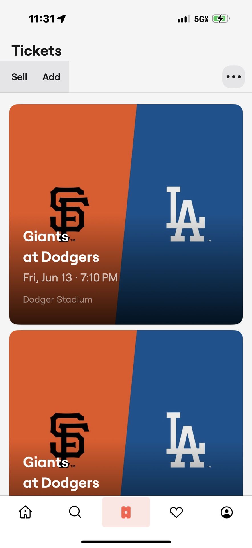Giants Vs Dodgers Friday 6-13-25 @ 7:10