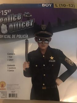 Boys Halloween Costume Police Officer Size L(10-12)