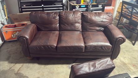 Leather couch set