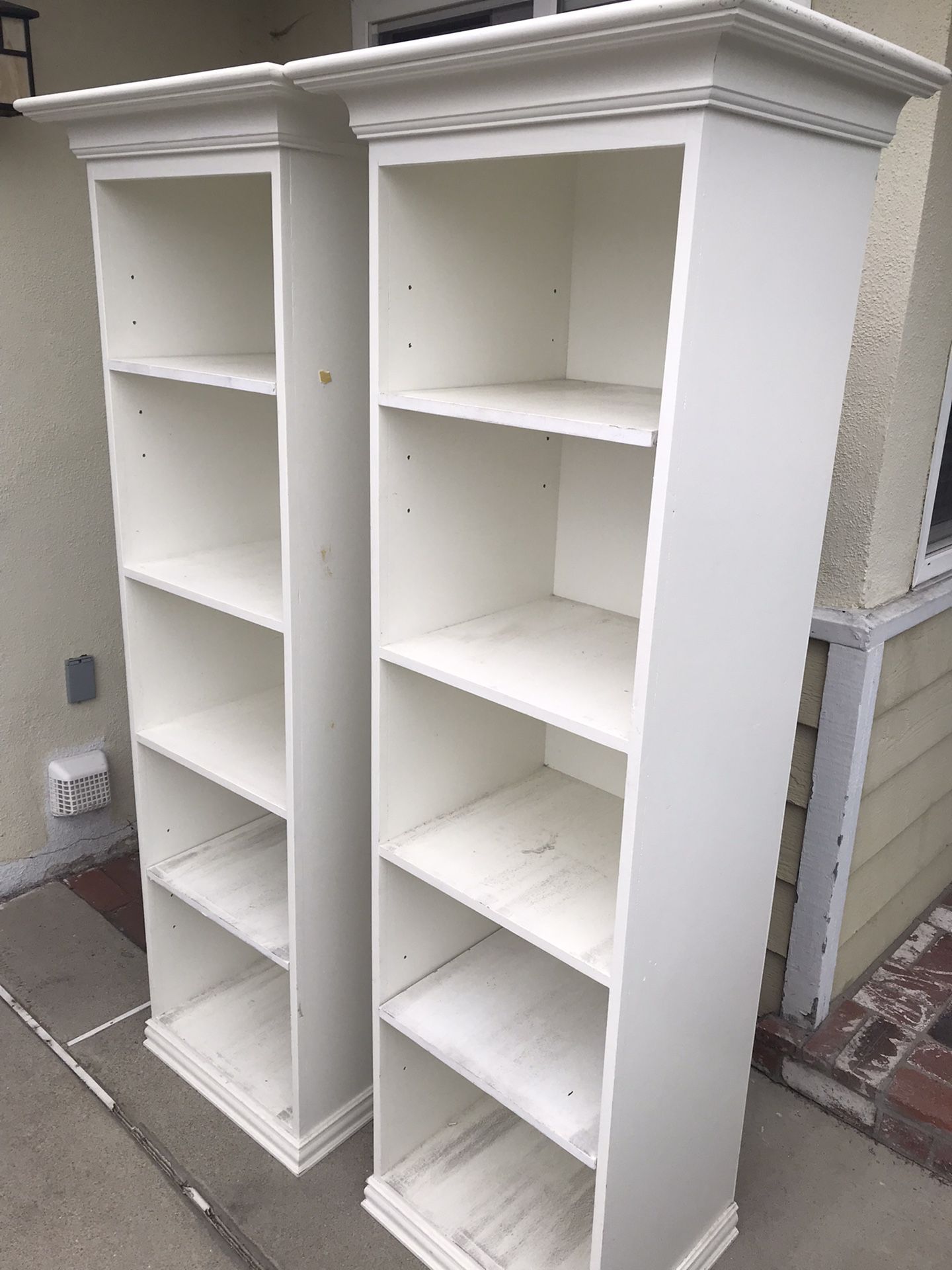 6ft X 2ft Bookshelves  Painted White