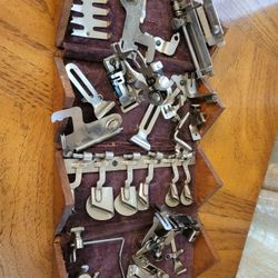 Sewing machine attachments, antique Singer