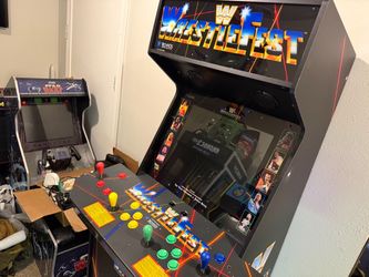 WWE Wrestlefest supreme arcade cabinet with five games, built-in new and sealed in box