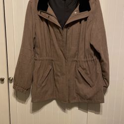 Ladies Beautiful St. John’s Bay Cost With Detachable Hood Size Petite XL