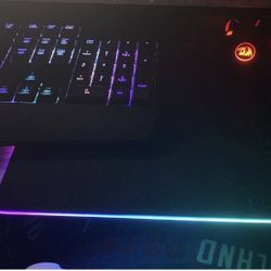 Keyboard And Mouse Pad And Mouse They All Light Uo