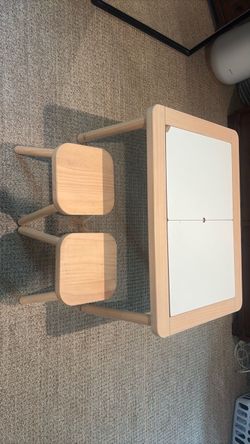 Kids Wood Sensory Table and 2 Chairs