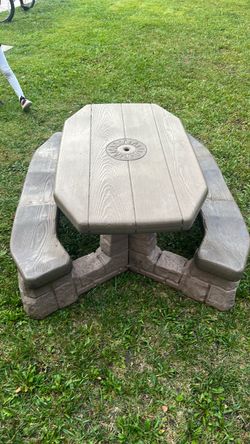 Step2 Plastic Outdoor Picnic Table with Benches