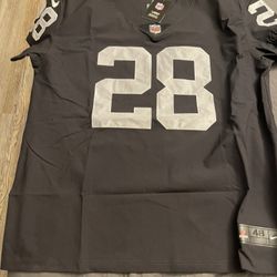Nike Las Vegas Raiders Josh Jacobs Vapor Elite Jersey Mens Size 48 (57NM-OREH)