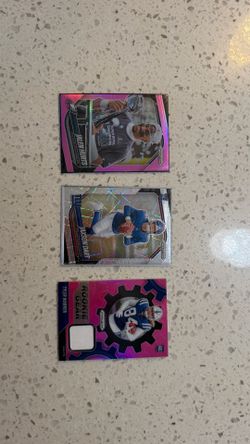 Prizm NFL Trading Cards Lot of 3 (Jaxson Dart, Jalen Hurts, Tyler Warren)