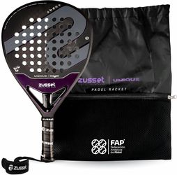 Padel Racket Unique 2025 | Advanced Teardrop Shape Pala Padel 356gr Medium-High Balance for Fluidity | 12K Carbon Face for Versatility & Enhanced Prec