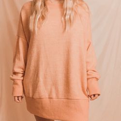Cherish Plush Oversized Sweater in Apricot