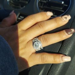 Ring White Gold Diamond 14k 1.11Oz