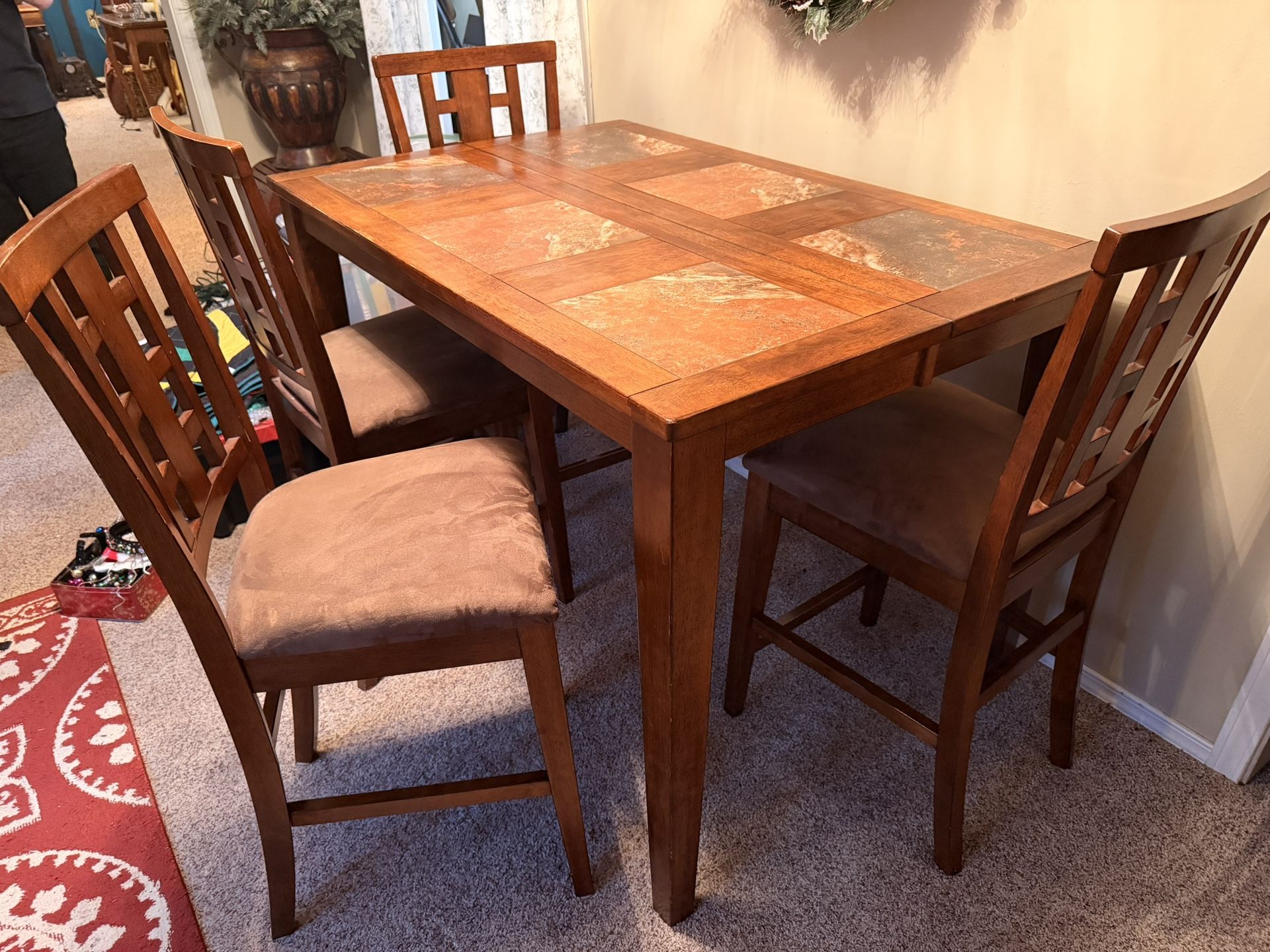 Solid Wood Dining Table And Chairs