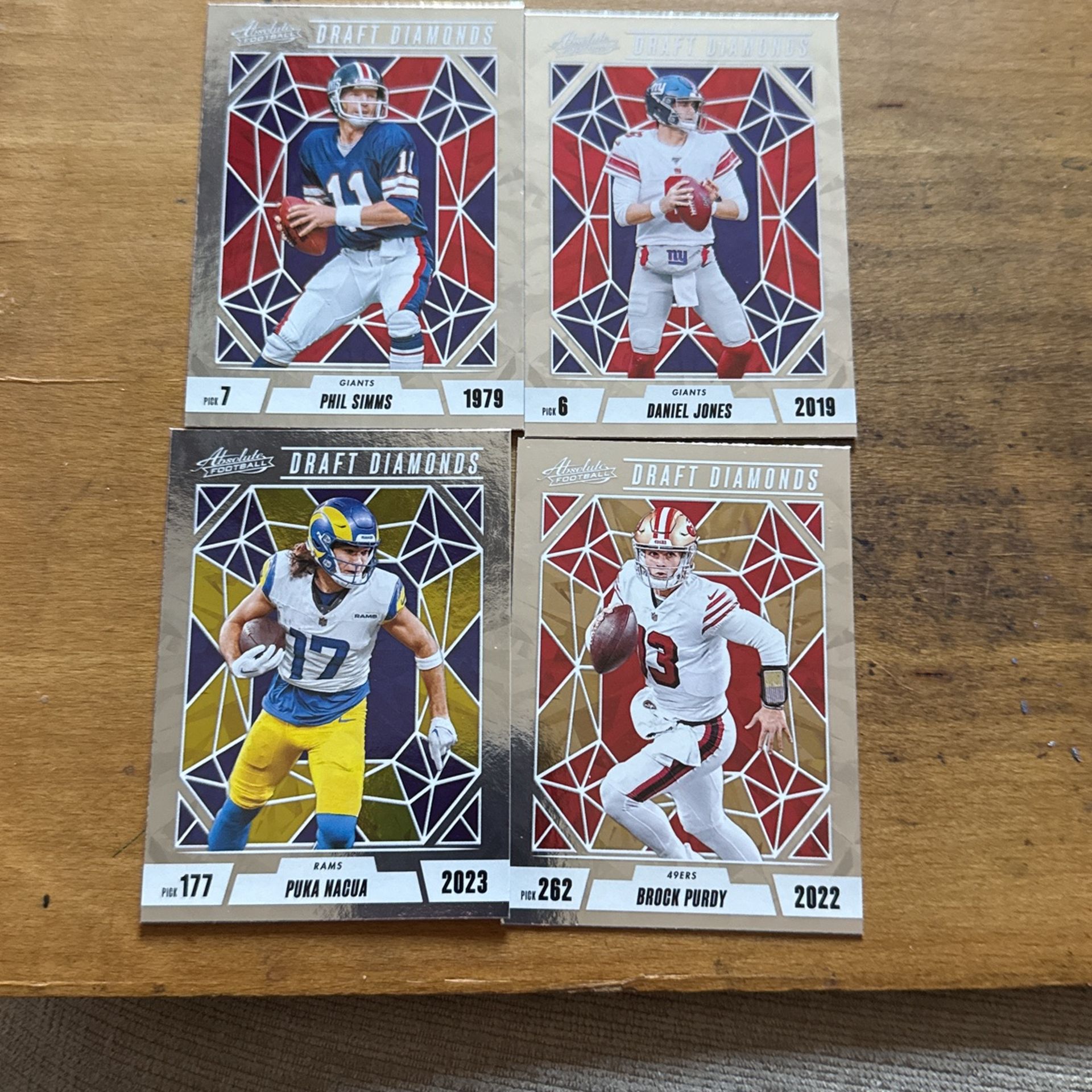 2024 ABSOLUTE LOT OF 4 DRAFT DIAMONDS CARDS