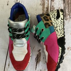 STEVE MADDEN MULTICOLORED CLIFF FUNKY SNEAKERS