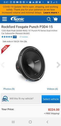 Barley used 2 Rockford Fosgate Punch P/3 15s with 1000 watt Memphis amp