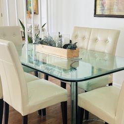 Glass Dining Table With Chairs