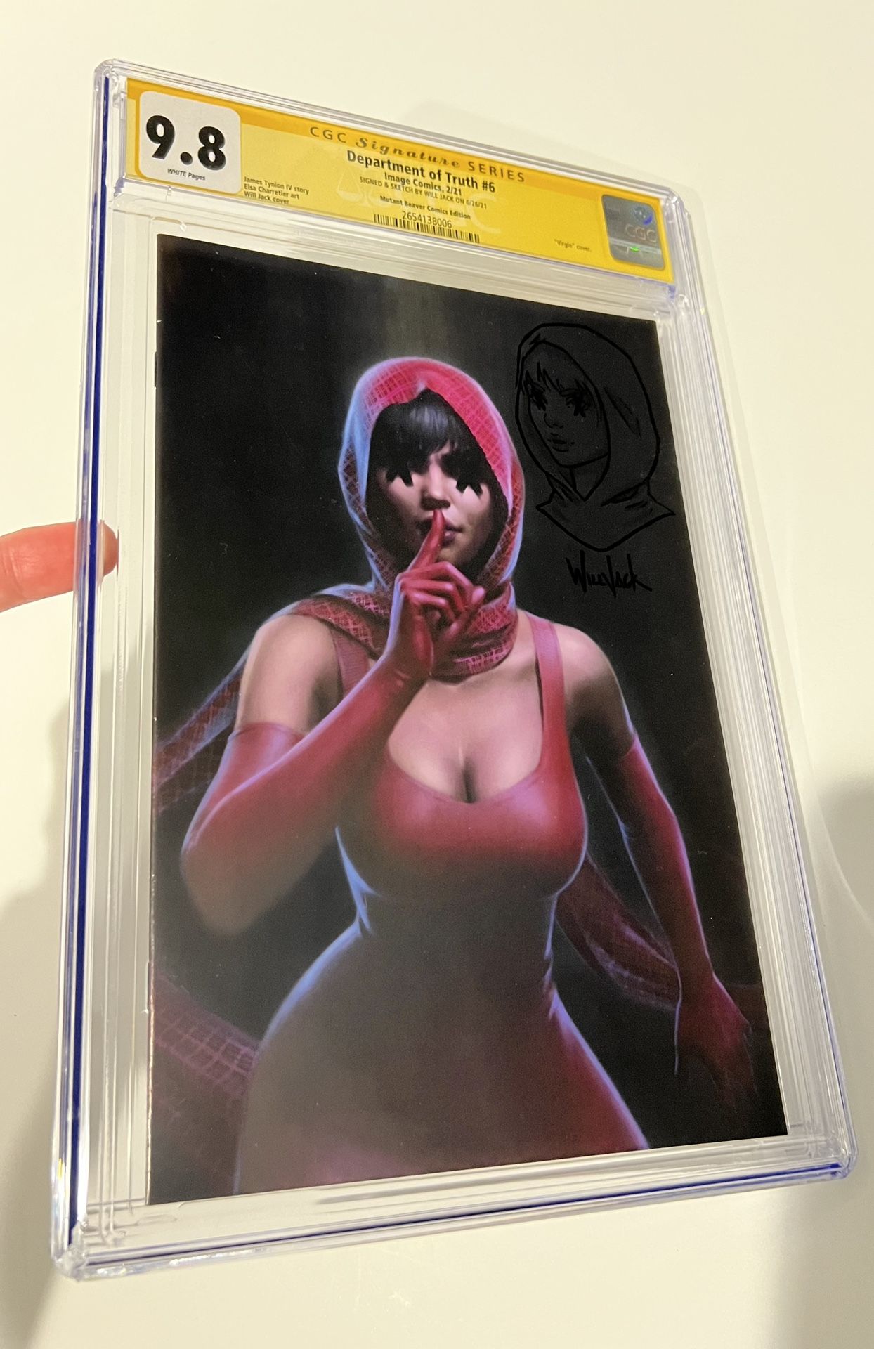 Department of Truth #6 CGC 9.8 Signature & Sketch by Will Jack Virgin Exclusive