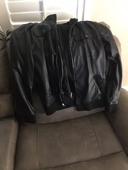 Black jacket size medium NOT LEATHER