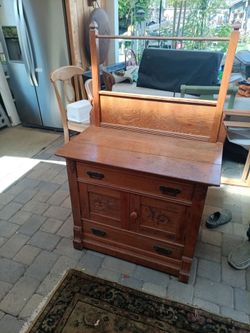 Oak wash stand