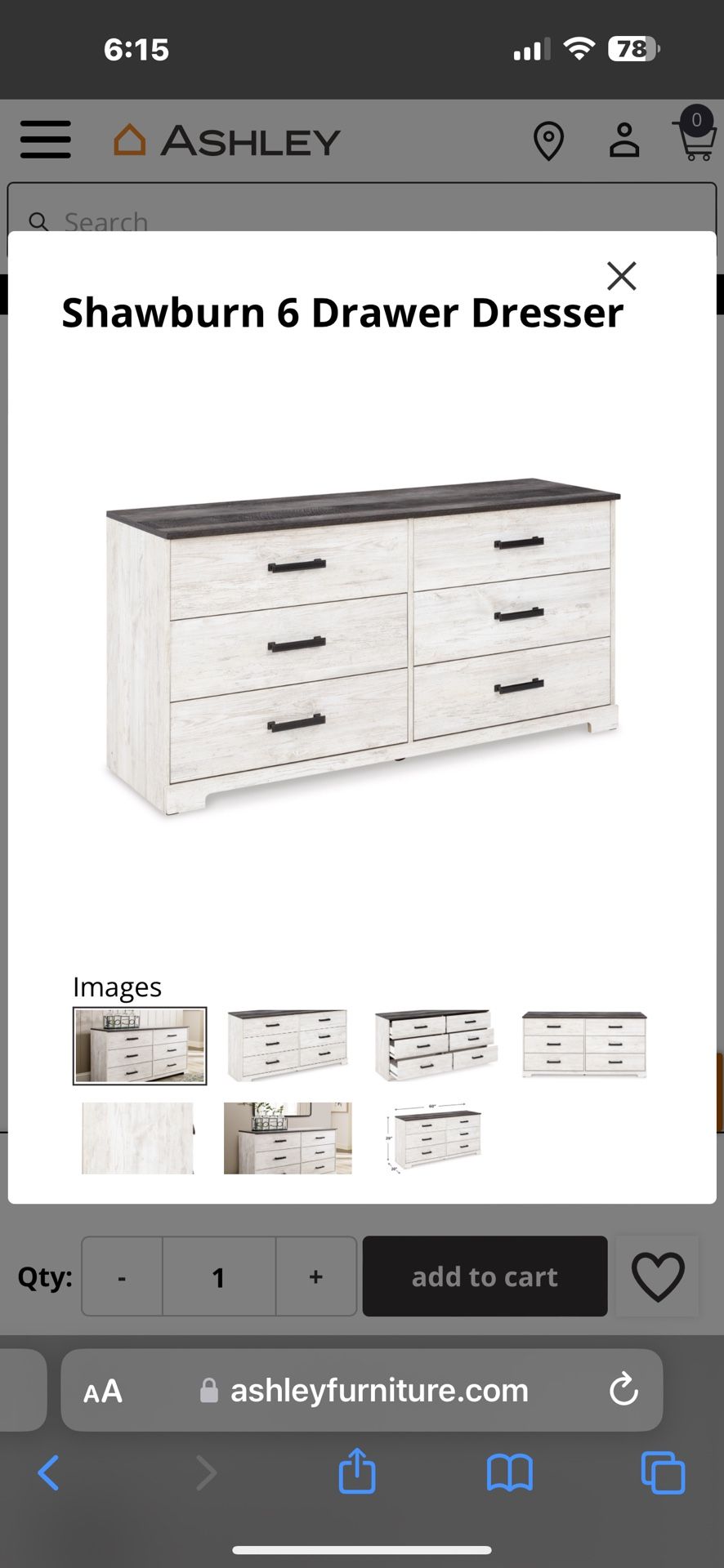 Shawburn 6 Drawer Dresser 