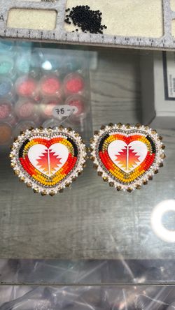 Aztec clip on earrings