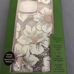 New in package Kate Spade liquid Glitter Case iPhone pro max see pic 