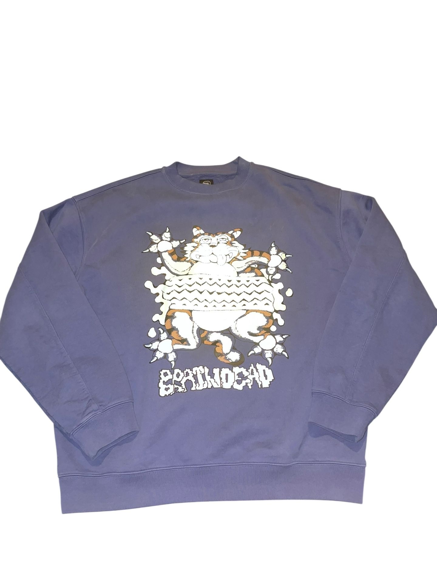 Brain Dead Mens L Blue Sweatshirt