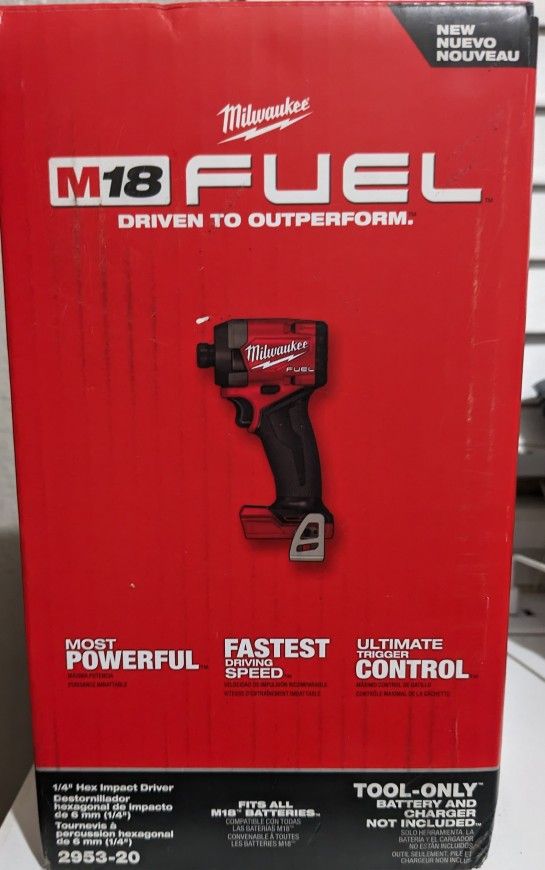 Milwaukee

M18 FUEL 18V Lithium-Ion Brushless Cordless 1/4 in. Hex Impact Driver (Tool-Only)