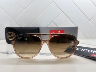 NEW Ray-Ban BILL RB2198 60mm Pilot Sunglasses Havana Brown Gradient Lens Unisex