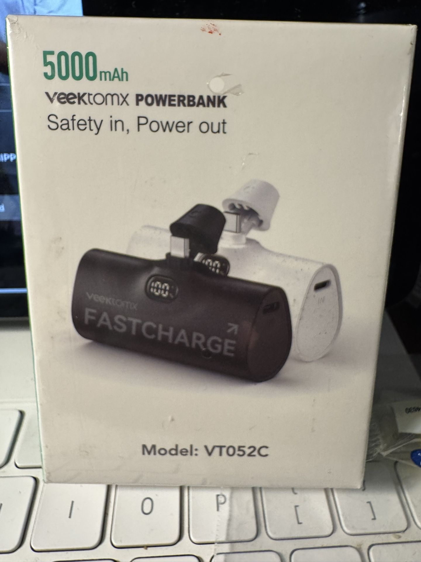VEEKTOMX Small Portable Charger TYPE-C Fast Charging Power Bank Mini 5000mAh PD Battery Pack