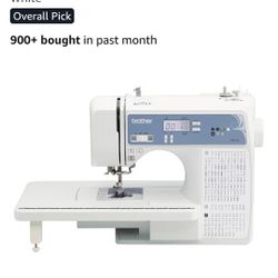 Brother XR9550 Sewing and Quilting Machine, Computerized, 165 Built-in Stitches, LCD Display, Wide Table, 8 Included Presser Feet, White