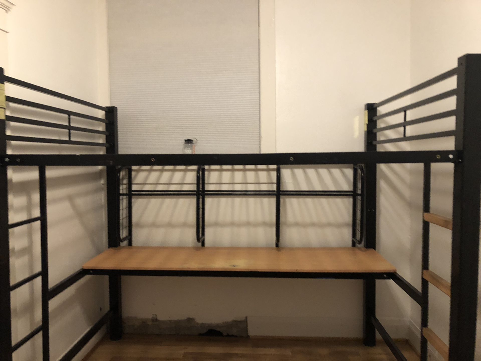 Lofted full bed frame