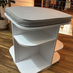Rotating Shoe Storage Ottoman