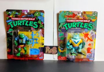 T.M.N.T. Genghis Frog & Ray Fillet "NEW" Playmate Classic Retro Figures