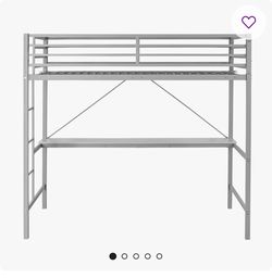 Metal loft bed frame