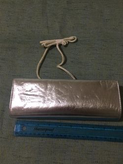 Silver evening clutch