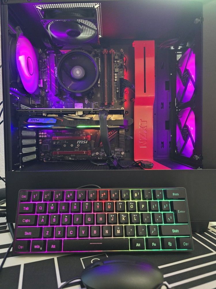 Gaming pc desktop computer ryzen 5 2600, gtx 1660 Super, 16 gb ram, nvme, hdd, wifi bundle