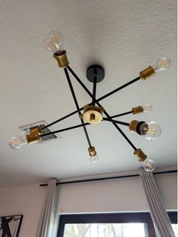 10-light modern sputnik chandelier