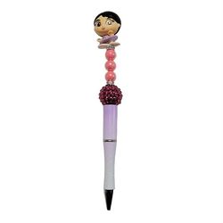 Mulan Disney Dorables Custom Beaded Ballpoint Twist Pen Violet