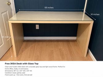 Free ikea desk with glass top