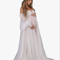White Pearly DRESS (MATERNITY)