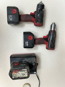 Snap on 3/8 impact and 1/2 drill with charger
