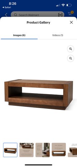 Maven Lane Artemis Contemporary Wooden Coffee Table in Refined Brown Finish
