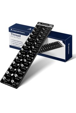 AspireArtisans Thread Checker, Bolt and Nut Identifier Gauge, Bolt and Screw Size Thread Gauge, Nut and Bolt Thread Checker Standard and Metric with A