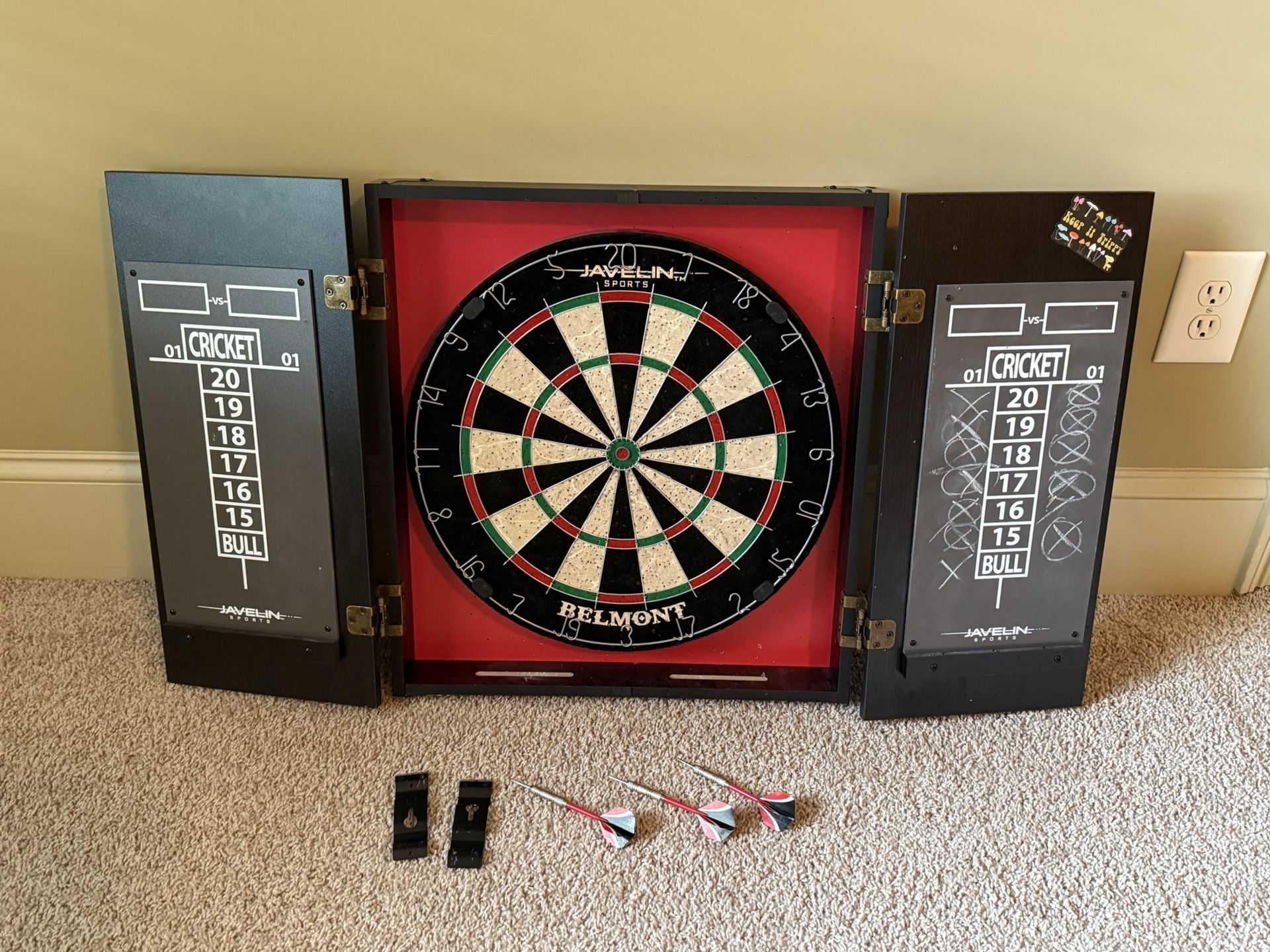 Dartboard And Cabinet