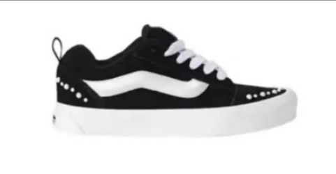 Vans Knu Skool Black White Studded Sneakers 7