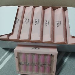 Press On Nails In Blush Pink Glitter
