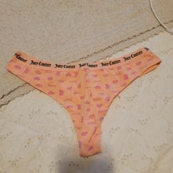 Juicy Couture Orange & Pink Icons Thong New