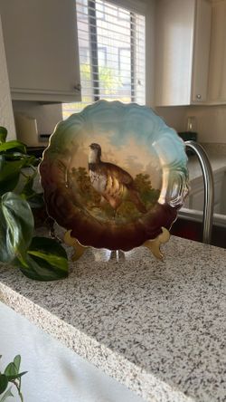 Rare Antique 12.5” Round Plate CO.Barbaria german China